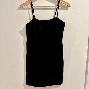 Basic Stretchy Black Mini Dress